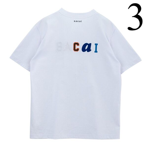 SACAI 25SS Capsule Collection T-SHIRTS Tシャツ 両面ロゴ 白 3 新品 サカイ