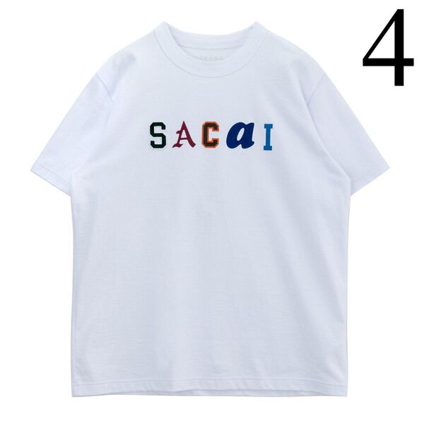 SACAI 25SS Capsule Collection T-SHIRTS Tシャツ 刺繍 白 4 ロゴ 新品 サカイ
