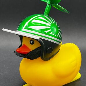アヒル隊長 カスタムヘルメット コルク半 日章 ハンドメイド プロペラ付き