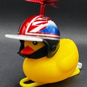 アヒル隊長 カスタムヘルメット コルク半 富士日章 ハンドメイド プロペラ付き