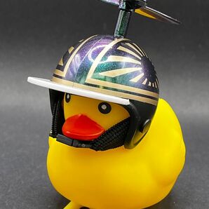 アヒル隊長 カスタムヘルメット コルク半 日章 ハンドメイド プロペラ付き
