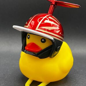 アヒル隊長 カスタムヘルメット コルク半 日章 ハンドメイド プロペラ付き