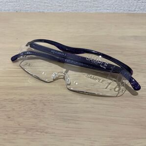 【美品】 ハズキルーペ ラージ クリアレンズ 1.6倍 紫