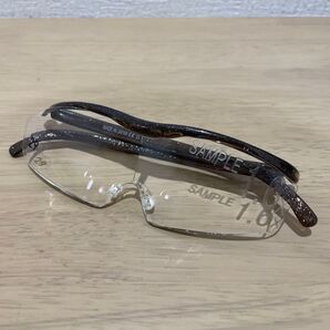 【美品】 ハズキルーペ ラージ クリアレンズ 1.6倍 ブラウン
