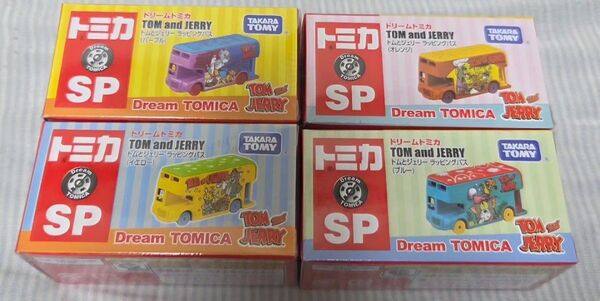 タカラトミーTAKARA TOMY トミカ ドリーム トムとジェリー ラッピングバス SP 4台セット 新品未開封