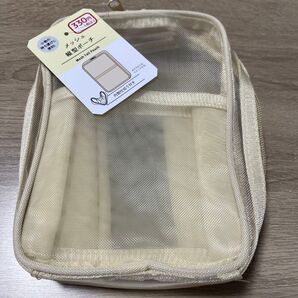 メッシュポーチ ベージュ