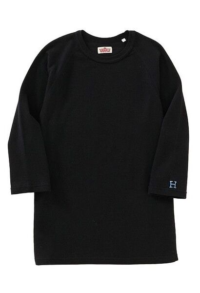 人気 ハリウッドランチマーケット ストレッチフライスTシャツ 黒 M カジュアル メンズ ブランド カットソー