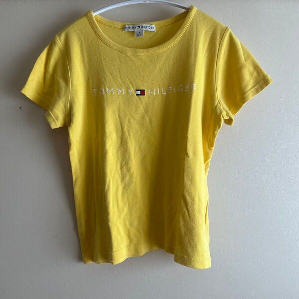 Tシャツ 半袖Tシャツ トミーヒルフィガー イエロー 黄色 レディース