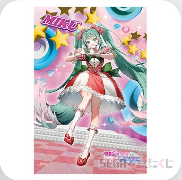 初音ミク B賞タペストリー セガラッキーくじ 初音ミク オシャレ魔女