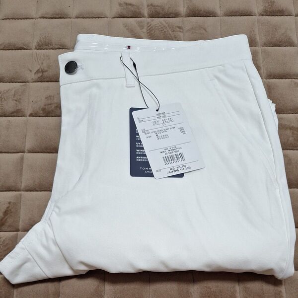 トミーヒルフィガー ベーシック テーパードパンツ TOMMY HILFIGER THMA455 カラー:ホワイト サイズ:LL