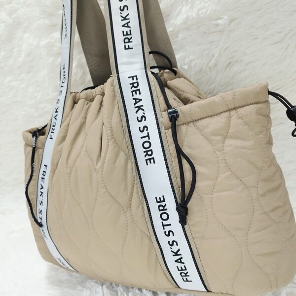 FREAK'S STORE キルティングバッグ ベージュ