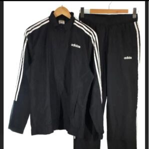 タグ付/ウーブントラックスーツ/GL7467/セットアップ/Mナイロン/ブラック/無地 adidas 男女兼用 スポーツ ジャージ