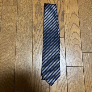 ネクタイ ストライプ柄 ネイビー×ゴールド