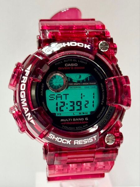 ☆CASIO G-SHOCK FROGMAN GWF-1000 クリアレッドカスタム☆電波ソーラー フロッグマン