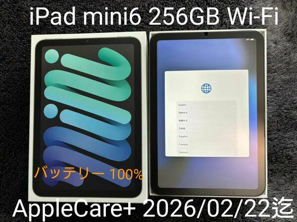 iPad mini6 256GB Wi-Fi スペースグレイ AppleCare+付