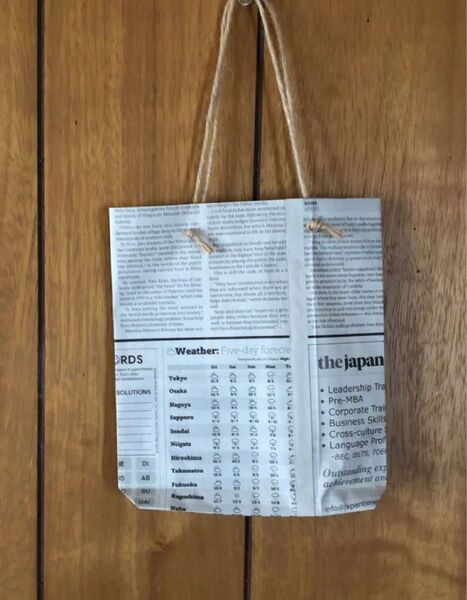 英字新聞 手提げ 袋