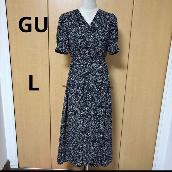 GU お袖の綺麗な 夏 ロングワンピ