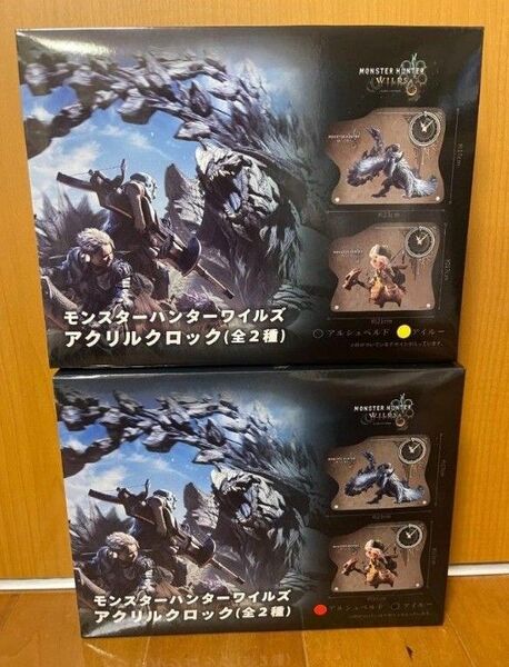 モンスターハンターワイルズ アクリルクロック 全2種セット アルシュベルド アイルー プライズ 【カプコン限定】 ps5