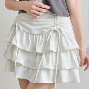 ドロストティアードミニスカート オフホワイト OLIVE des OLIVE