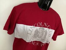 kkyj3889 ■ LINCOLN ■ リンカーン Tシャツ カットソー トップス 半袖 コットン 赤 Lサイズくらい_画像5