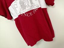 kkyj3889 ■ LINCOLN ■ リンカーン Tシャツ カットソー トップス 半袖 コットン 赤 Lサイズくらい_画像3