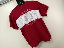 kkyj3889 ■ LINCOLN ■ リンカーン Tシャツ カットソー トップス 半袖 コットン 赤 Lサイズくらい_画像1