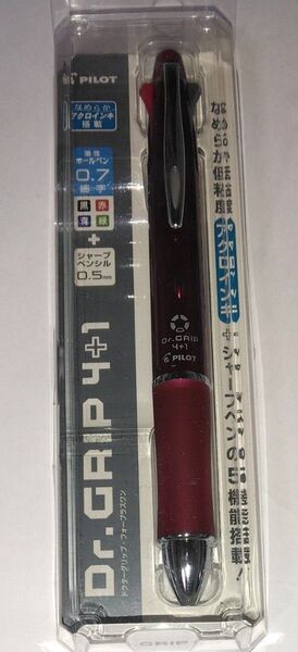 ドクターグリップ 4+1 ボルドー(黒・赤・青・緑)0.7mm BKHDF1SFN-BO