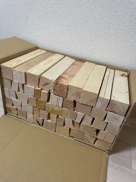 薪 木材詰め合わせ 90サイズ 24センチ 1箱 80サイズ 21センチ 1箱 2箱セット