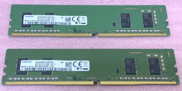 Samsung M378A5244CB0-CTD 2枚◆PC4-21300/DDR4-2666 UDIMM 8GB@4GB