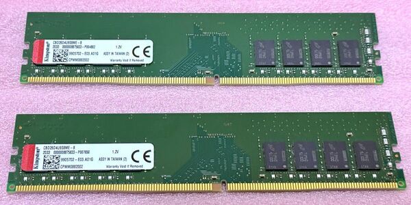 Kingston CBD26D4U9S8ME-8 2枚◆PC4-21300/DDR4-2666 UDIMM 16GB@8GB