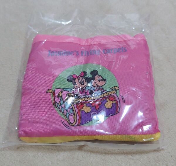 新品未使用 ディズニー カプセルトイ エコバッグ フライングカーペット ピンク