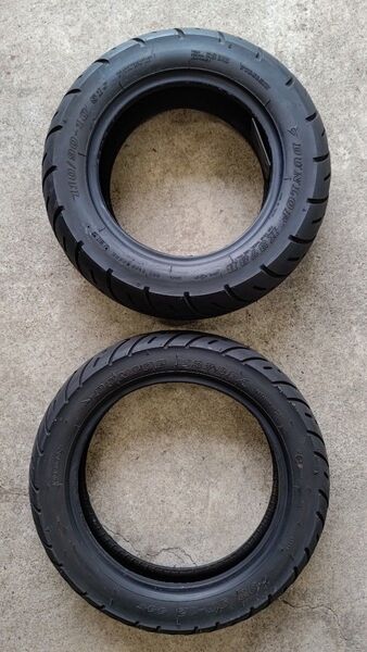 ダンロップK378FA(90/90-12)、K378B(110/90-10)タイヤセット中古品