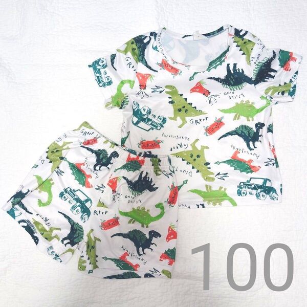 SHEIN 恐竜 パジャマ 上下セット 男の子 100cm