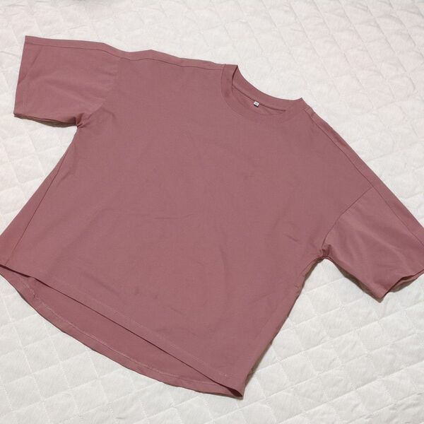 【訳あり】ピンクTシャツ ローズピンク 無地 しまむら Msize