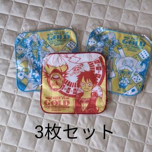 ONEPIECEフィルムゴールド タオルハンカチ3枚セット