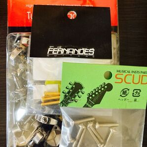 【セット】Aria 3-3ペグ、FERNANDESミリビス(シングルコイル、金)、SCUDミリビス(シングルコイル、クローム)