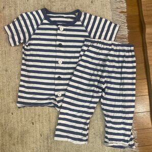 無印良品 パジャマ 上下セット 前開き キッズ 綿100 ユニクロ 半袖