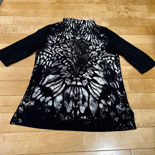 上質素材コシノヒロコ五分袖ニット素敵 美品