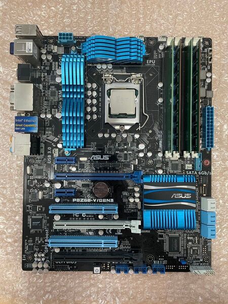 ASUS P8Z68、CPU core i7 2600、メモリ16GB セット