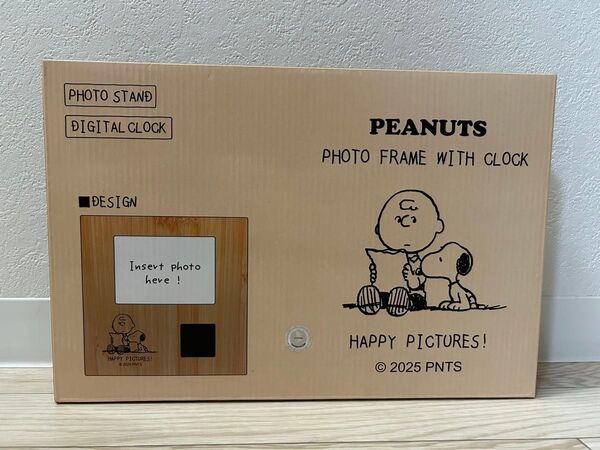 【新品未使用品】スヌーピー デジタル時計付き フォトフレーム アラーム付き 写真立て