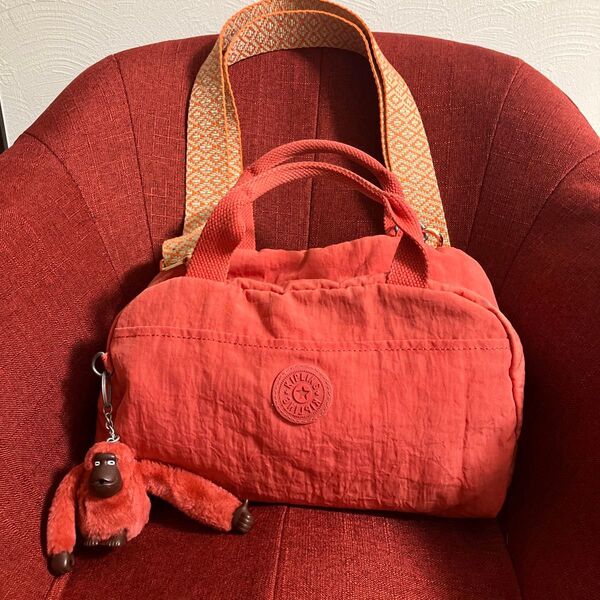 Kipling ショルダーバッグ レッド ナイロン