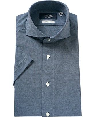 鎌倉シャツ 半袖ニットシャツ ワイシャツYN2300_25 M