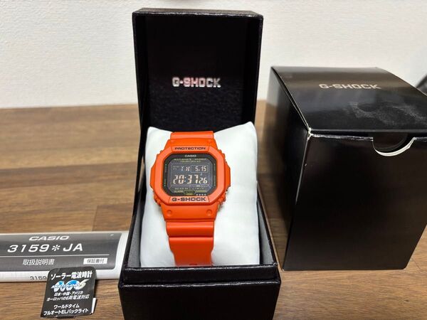 美品!G-SHOCK GW-M5610 カスタム レスキューオレンジ 電波ソーラー CASIO 取説付 箱 Gショック