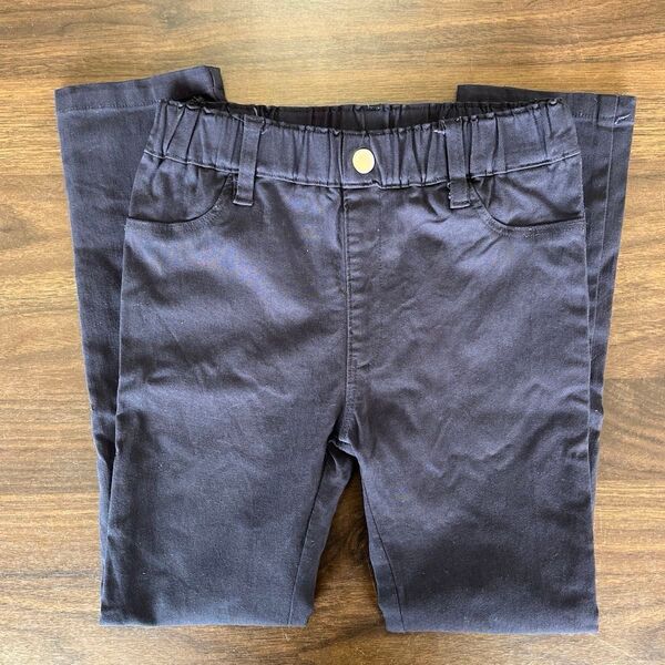 キッズ パンツ ブラック スキニー ストレッチ 130(120)cm