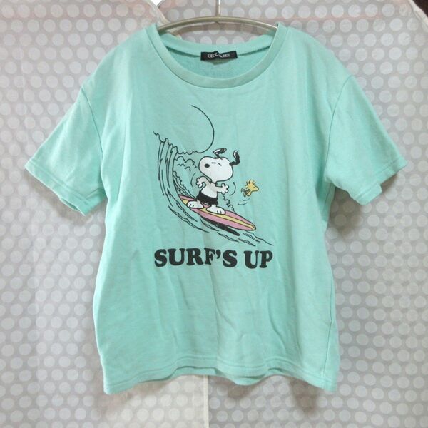 セシルマクビー Tシャツ スヌーピー SNOOPY かわいい 黄緑 グリーン