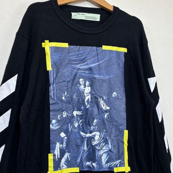 オフホワイト OFF-WHITE ロザリオ マリア プリント ロング tシャツ カットソー トップス スリーブ 長袖