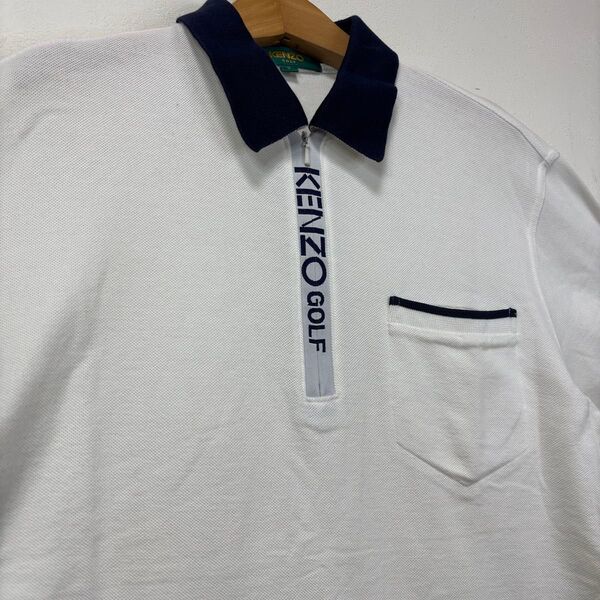 ケンゾー ゴルフ KENZO GOLF ポロ シャツ 総柄 ハーフ ジップtシャツ カットソー トップス ショート スリーブ 半袖