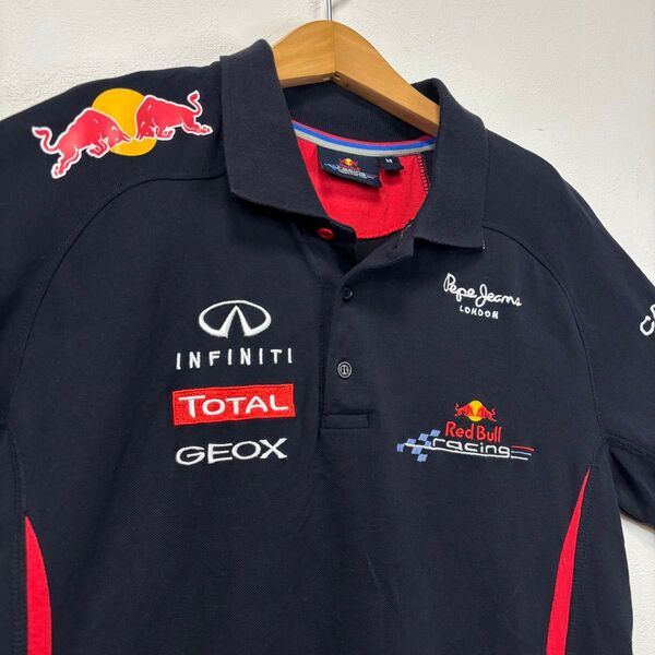 レッドブル インフィニティ Red Bull レーシング ポロシャツ 半袖 企業 ロゴ ボタン tシャツ カットソー トップス