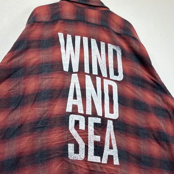 ウィンダンシー WIND AND SEA ロング ボタン シャツ トップス スリーブ 長袖 バッファロー ブロック チェック