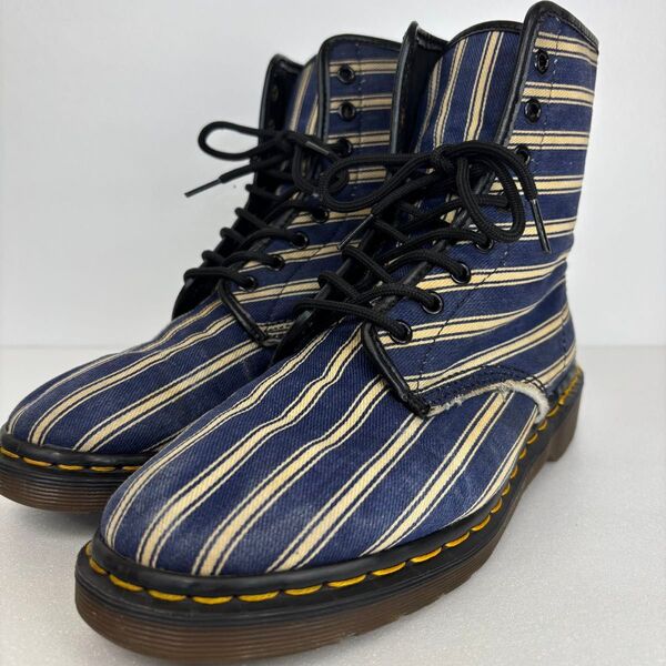ドクター マーチン Dr. Martens デニム ストライプ ブーツ スニーカー シューズ 靴 8ホール